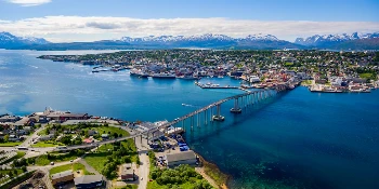 Norway Golf Cruise Vacation Package Bridge of city Tromso, Norway - PerryGolf + Azamara Cruises
